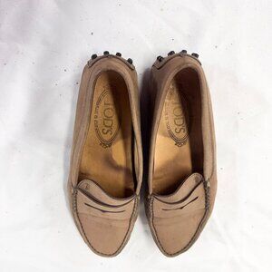 TODS PENNY LOADER BROWN LEATHER SIZE 35.5